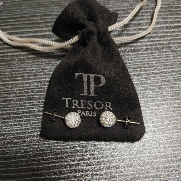 Tresor Paris Bon Bon Crystal Earrings - New - Picture 1 of 1